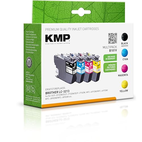 KMP Tintenpatrone passend für Brother LC3213 Multipack - B101V - für Brother DCP J 572 DW DCP J 770 DCP J 772 DNW DCP J 772 DW DCP J 774 DW, M... etc. von KMP know how in modern printing