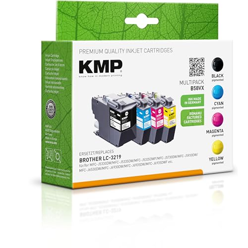 KMP Tintenpatrone passend für Brother LC3219XLBK, LC3219XLC Multipack - B58VX - für MFC-J5330DW, MFC-J5335DW, MFC-J5335DWF, MFC-J5730DW, MFC-J... etc. von KMP know how in modern printing