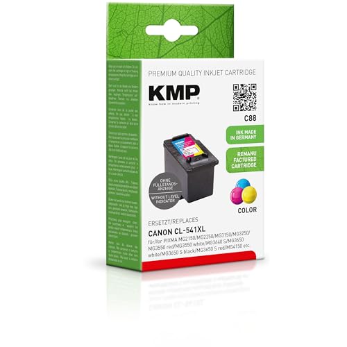 KMP Tintenkartusche für Canon Pixma MG2150/MG3150, C88, Color von KMP know how in modern printing