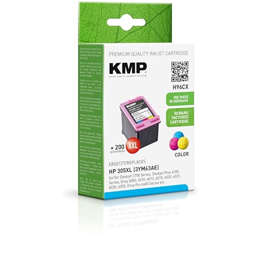KMP Tintenpatrone passend für HP 305 XL - Cyan, Magenta, Yellow - für HP DeskJet, HP DeskJet Plus, HP Envy, Hp Envy Pro von KMP know how in modern printing