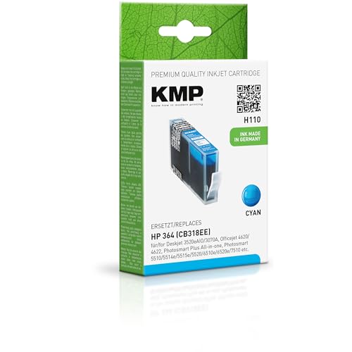 KMP Tintenkartusche für HP Photosmart C5380/C6380, H110, cyan von KMP know how in modern printing