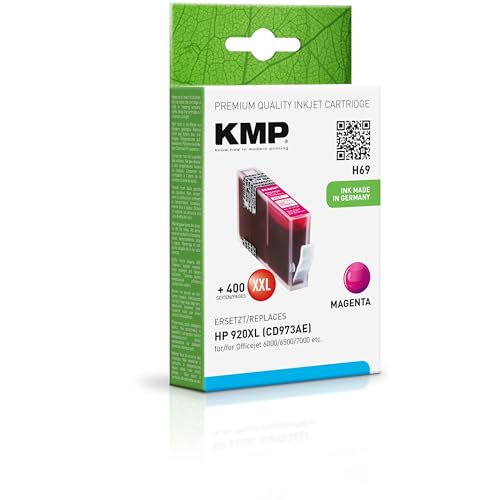 KMP Tintenpatrone passend für HP 920XL (CD973AE) - für HP OfficeJet 6000, 6500, 7000, 7500, etc. von KMP know how in modern printing