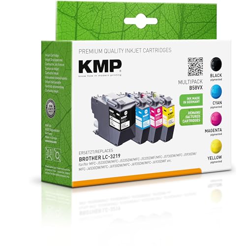 KMP Tintenpatrone für Brother LC3219XLBK, LC3219XLC Multipack von KMP know how in modern printing