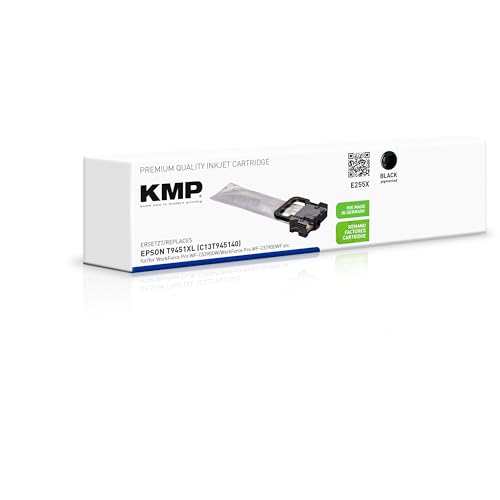 KMP Tintenpatronen für Epson T9451, T9452, T9453, T9454 - passend für Epson Workforce Pro WF-C 5210 DW 5290 DW 5290 DW BAM 5290 RDTW BAM 5290 RDW 5290 Series 5710 DWF 5790 etc. (Black) von KMP know how in modern printing