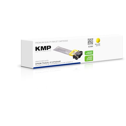 KMP Tintenpatronen für Epson T9451, T9452, T9453, T9454 - passend für Epson Workforce Pro WF-C 5210 DW 5290 DW 5290 DW BAM 5290 RDTW BAM 5290 RDW 5290 Series 5710 DWF 5790 etc. (Yellow) von KMP know how in modern printing