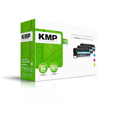 KMP Tonerkartuschen H-T122CMY remanufactured passend für HP 304A Multipack Color für - HP Laserjet cm 2320 Series, CP 2020, CP 2024, CP 2025, CP 2026, CP 2027 etc. von KMP know how in modern printing