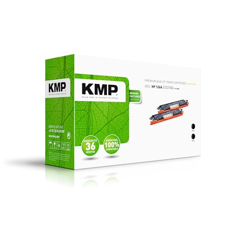 KMP Toner für HP 126A Black, Black (CE310A) Doublepack von KMP know how in modern printing