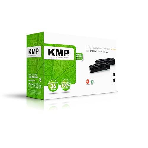 KMP Tonerkartusche passend für HP 201X (CF400X) Black Doublepack - H-T215DX - für HP Color Laserjet Pro M 252 dw 270 274 DN 274 n, MFP M 270 2... etc. von KMP know how in modern printing