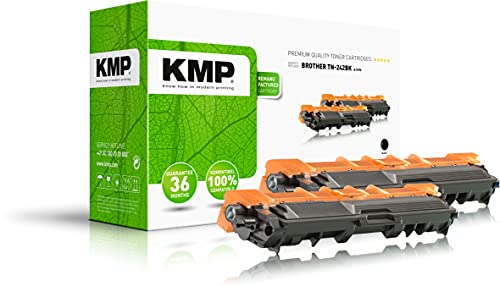 KMP Toner für Brother TN242BK Black, Black Doublepack von KMP know how in modern printing