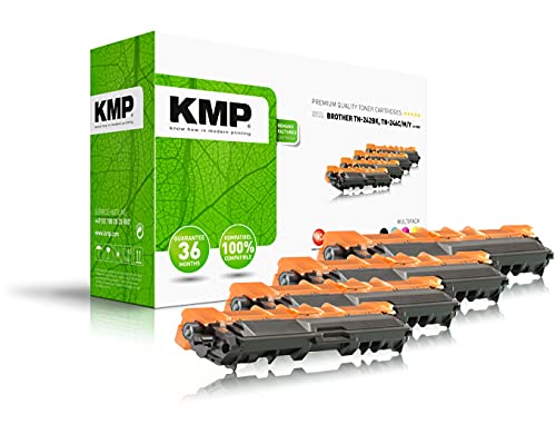 KMP Toner Kompatibel Brother TN-242BK, TN-246C/M/Y Multipack Schwarz, Cyan, Magenta, Gelb für: Brot von KMP know how in modern printing