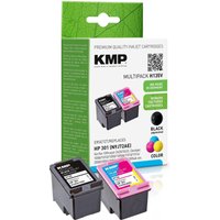 KMP Druckerpatronen H135V schwarz, color kompatibel zu HP 301 (N9J72AE), 2er-Set von KMP