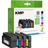 KMP Druckerpatronen H166VX schwarz, cyan, magenta, gelb kompatibel zu HP 953XL (3HZ52AE), 4er-Set von KMP