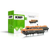 KMP Toner 1248,0021 schwarz kompatibel zu brother 2x TN-242BK, 2er-Set von KMP
