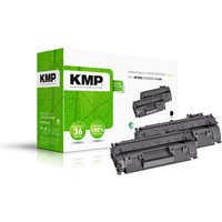 KMP Toner H-T235D schwarz kompatibel zu HP 05A (CE505D), 2er-Set von KMP