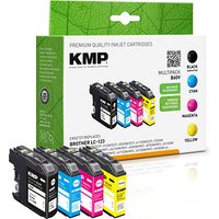 KMP B60V  schwarz, cyan, magenta, gelb Druckerpatronen kompatibel zu brother LC123VALBPDR, 4er-Set von KMP
