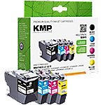 KMP Kompatibel Brother LC-3219VALDR Tintenpatrone Schwarz, Cyan, Magenta, Gelb Multipack 4 Stück von KMP