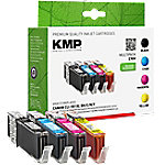 KMP Kompatibel Canon CLI-551XL BK/C/M/Y Tintenpatrone Schwarz, Schwarz, Cyan, Magenta, Gelb Multipack 4 Stück von KMP