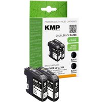 KMP Druckerpatronen B62DX schwarz kompatibel zu brother LC223BK, 2er-Set von KMP