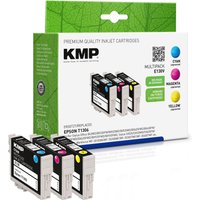 KMP Druckerpatronen E130V cyan, magenta, gelb kompatibel zu EPSON T1306XL, 3er-Set von KMP