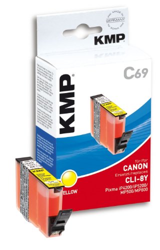 KMP Druckpatrone C69 Tinte gelb (kompatibel Canon CLI-8Y) - mit Chip von KMP