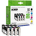 KMP Kompatibel Epson E107V Tintenpatrone C43T07154010 Schwarz, Cyan, Magenta, Gelb Multipack 4 Stück von KMP