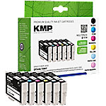 KMP Kompatibel Epson E111V Tintenpatrone C63T08074010 Schwarz, Cyan, Photo Cyan, Magenta, Photo Magenta, Gelb Multipack 6 Stück von KMP