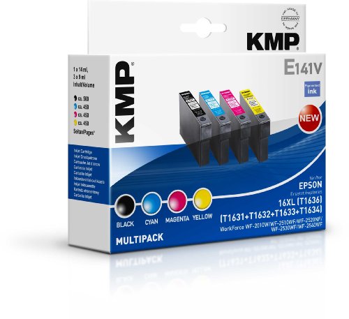 KMP know how in modern printing E141V Patrone ersetzt 16XL T1636, Multipack, schwarz/cyan/magenta/gelb 1621.405 KMP know how in modern printing E141V Patrone ersetzt 16XL T1636, Multipack, schwarz/cyan/magenta/gelb 1621.405 von KMP know how in modern printing