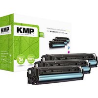 KMP Tonerkassette ersetzt HP 128A, CE321A, CE322A, CE323A Kompatibel Kombi-Pack Cyan, Magenta, Gelb von KMP