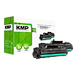 Kompatible KMP HP 85A Tonerkartusche CE285AD Schwarz, Schwarz Multipack 2 Stück von KMP