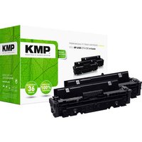 KMP Toner ersetzt HP HP 410X (CF410X) Kompatibel 2er-Pack Schwarz 6500 Seiten H-T242XD 2538,3021 von KMP