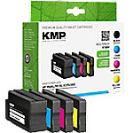 KMP Kompatibel HP 950XL / 951XL Tintenpatrone C2P43AE Schwarz, Cyan, Magenta, Gelb Multipack 4 Stück von KMP