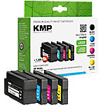 KMP Kompatibel HP 953XL Tintenpatrone 3HZ52AE Schwarz, Cyan, Magenta, Gelb Multipack 4 Stück von KMP