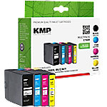 KMP Kompatibel Canon PGI-2500XL BK/C/M/Y Tintenpatrone Schwarz, Cyan, Magenta, Gelb Multipack 4 Stück von KMP