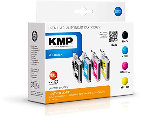 KMP Multipack für Brother DCP-J125/DCP-J315W, B33V, blackcyanmagentayellow von KMP know how in modern printing