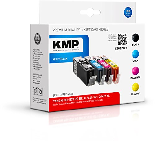 KMP Multipack für Canon Pixma MG 5700/MG 6800/MG 7700/TS 5000 Series/TS 6000 Series/TS 8000 Series/TS 9000 Series, C107PIXV von KMP know how in modern printing