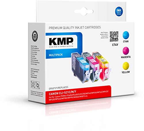 KMP Multipack für Canon Pixma iP3600/iP4600, C74V, Dye-Tinte von KMP know how in modern printing