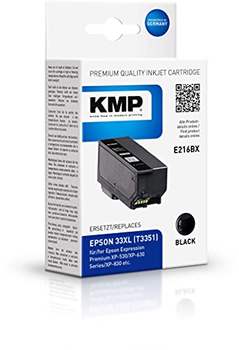 KMP Patrone Epson T3351 Black 530 S. E222BX remanufactured von KMP know how in modern printing