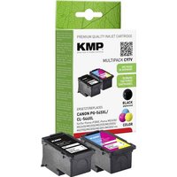 KMP Druckerpatrone ersetzt Canon PG-545XL, CL-546XL Kompatibel Kombi-Pack Schwarz, Cyan, Magenta, Ge von KMP