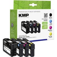 KMP Druckerpatrone ersetzt Epson 34XL, T3476, T3471, T3472, T3473, T3474 Kompatibel Kombi-Pack Schwa von KMP