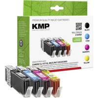 KMP Druckerpatrone ersetzt Canon CLI-571BK XL, CLI-571C XL, CLI-571M XL, CLI-571Y BL Kompatibel Komb von KMP