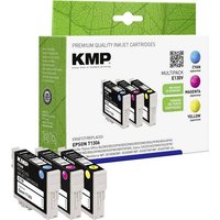 KMP Druckerpatrone ersetzt Epson T1302, T1303, T1304 Kompatibel Kombi-Pack Cyan, Magenta, Gelb E130V von KMP