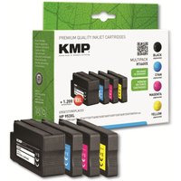 KMP Tinten-Multipack H166VX, color + schwarz von KMP