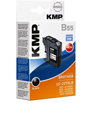 KMP Tintenkartusche für Brother DCP-J4120DW / MFC-J4420DW , B55, black pigmented von KMP know how in modern printing