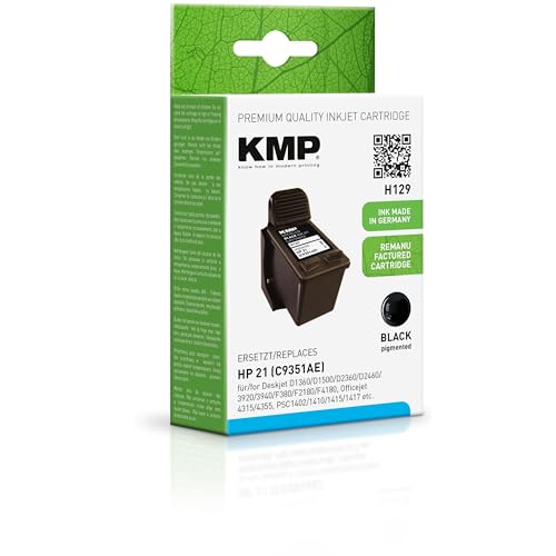 KMP Tintenpatrone für HP 21 Black (C9351AE) von KMP know how in modern printing