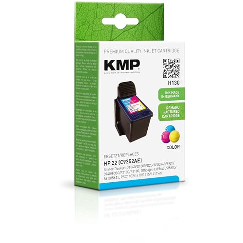 KMP Tintenpatrone für HP 22 C,M,Y (C9352AE) 3-farbig von KMP know how in modern printing