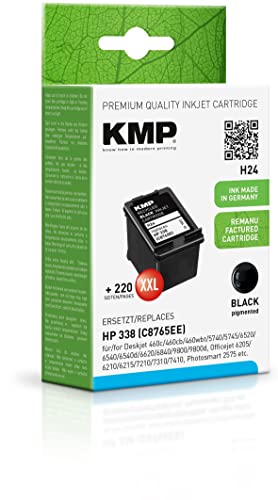 KMP Tintenkartusche für HP Deskjet 6540, H24, Black von KMP know how in modern printing