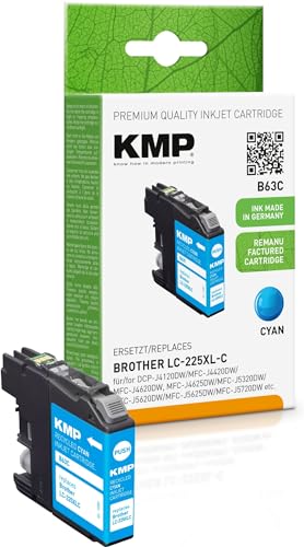KMP Tintenpatrone ersetzt Brother LC225XLC Kompatibel einzeln Cyan B63C 1530,4003 von KMP know how in modern printing