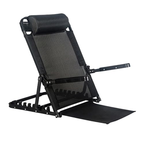 KMQRDZi Rückenstütze Bett Verstellbar (40-90º), Strandmatte Faltbar Mit Rückenlehne, Verstellbare, Bett-Rückenlehne zum Aufsitzen im Bett, Stadionsitze, Strandliegen, tragbare Campingstühle (Schwarz) von KMQRDZi
