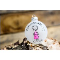 Bald Eine Mama Sein - Weihnachtsverzierung Personalisiert Kostenlos von KMStudioEtsy