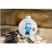 Basketball Player Weihnachtsverzierung - Kostenlos Personalisiert von KMStudioEtsy